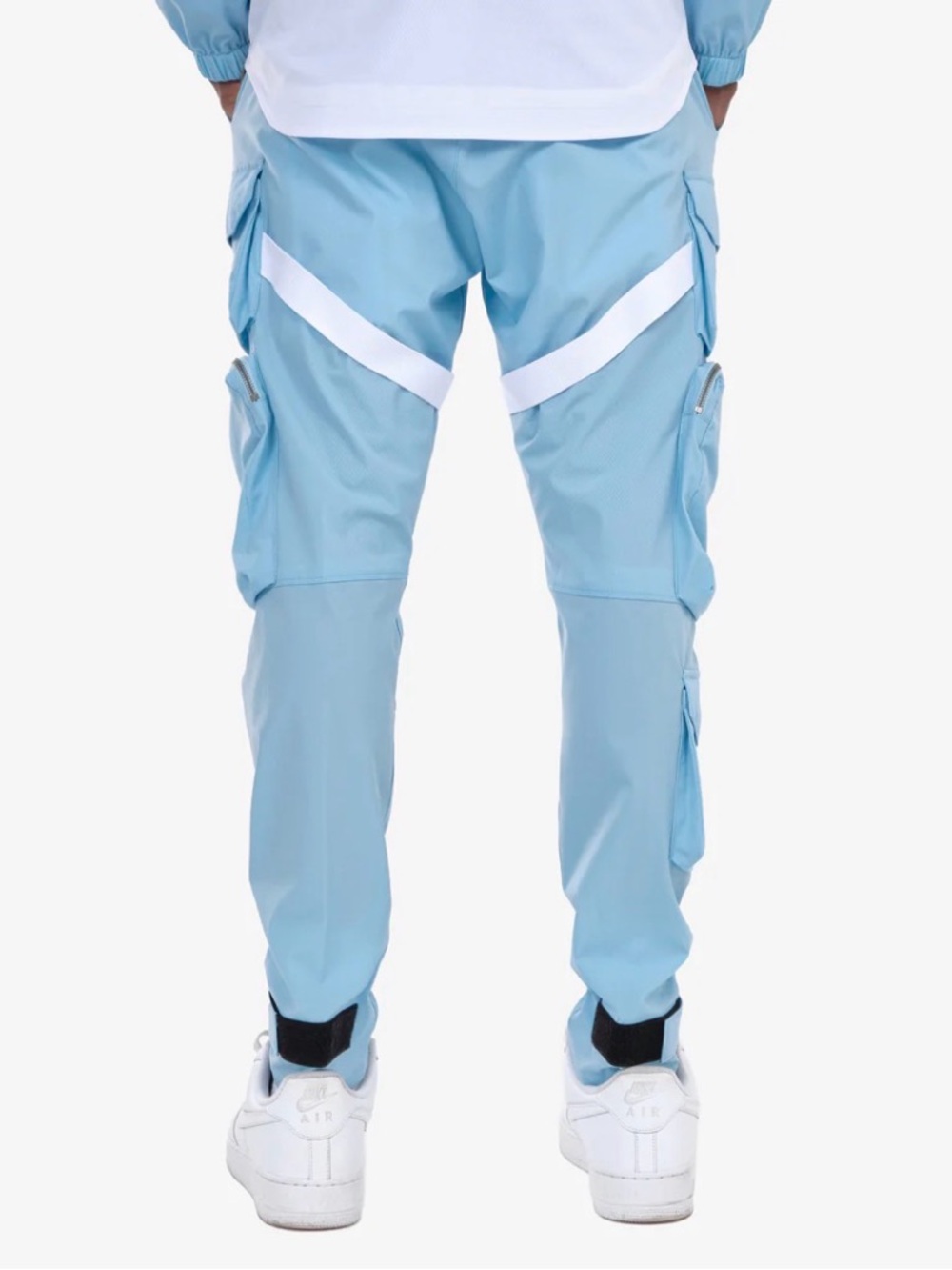 Light Blue Men's Cargo Tech Pants